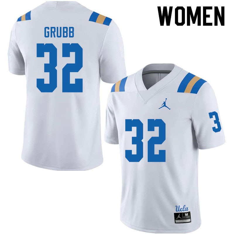 Jordan Brand Women #32 Christian Grubb UCLA Bruins College Football Jerseys Sale-White